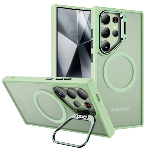 TPU with Magsafe and Holder Case for Samsung Galaxy S25 Plus 5G - Green