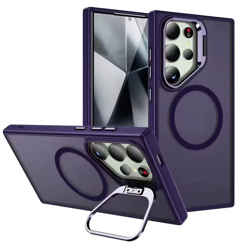 TPU with Magsafe and Holder Case for Samsung Galaxy S25 Ultra 5G - Purple