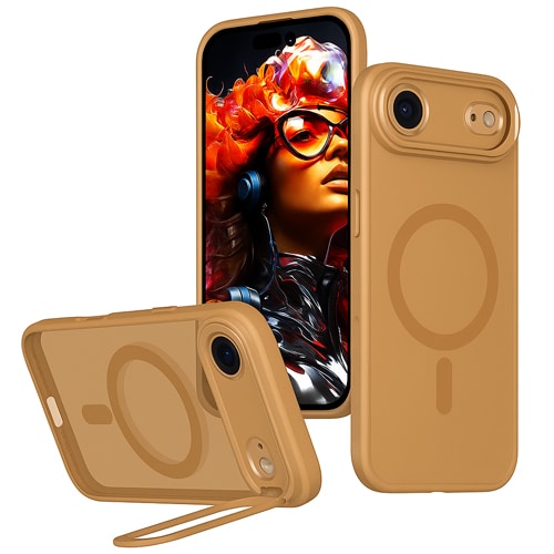 TPU with Magsafe and Lens Holder Case for Apple iPhone 17 Air - Brown