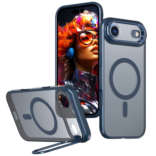 TPU with Magsafe and Lens Holder Case for Apple iPhone 17 Air - Navy Blue