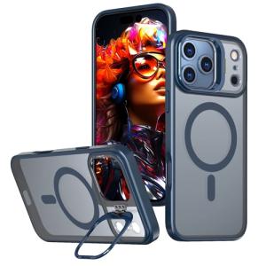 TPU with Magsafe and Lens Holder Case for Apple iPhone 17 Pro Max - Navy Blue