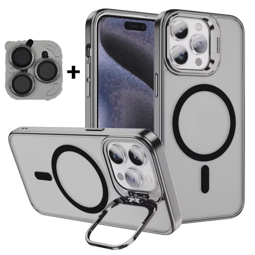 TPU with Magsafe and Lens Holder Case for Apple iPhone 13 / 14 - Grey