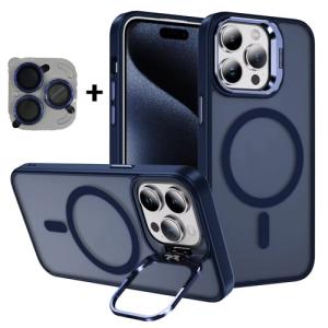 TPU with Magsafe and Lens Holder Case for Apple iPhone 16e / 17e - Navy Blue