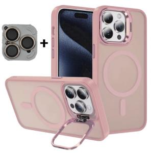 TPU with Magsafe and Lens Holder Case for Apple iPhone 16 - Pink