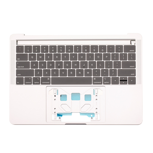 Top Case Keyboard with Battery Pre-Installed Compatible for Apple MacBook Pro 13'' (A1989 / 2018 / 2019) (US English) (PULL) - Silver
