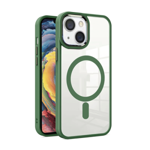 Transparent Shield with Magsafe Case for Apple iPhone 16e / 17e - Green