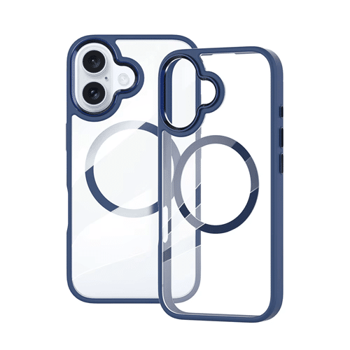 Transparent Shield with Magsafe Case for Apple iPhone 17 Air - Blue