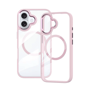 Transparent Shield with Magsafe Case for Apple iPhone 17 - Pink