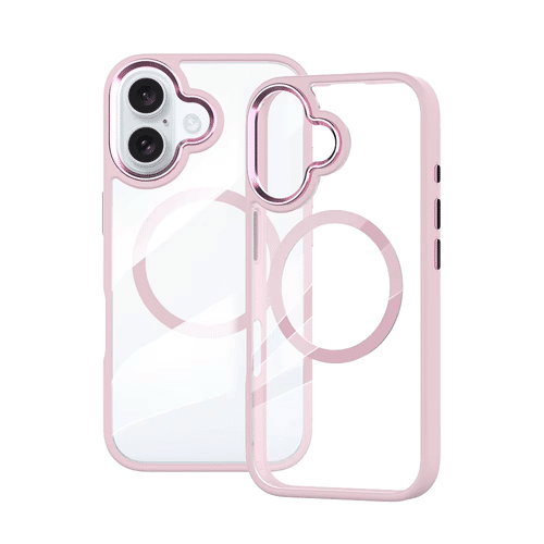 Transparent Shield with Magsafe Case for Apple iPhone 17 Air - Pink
