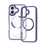 Transparent Shield with Magsafe Case for Apple iPhone 17 Air - Purple
