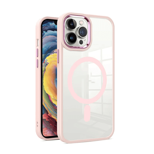 Transparent Shield with Magsafe Case for Apple iPhone 17 Pro - Pink