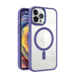 Transparent Shield with Magsafe Case for Apple iPhone 15 Pro Max - Purple