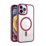 Transparent Shield with Magsafe Case for Apple iPhone 17 Pro - Red Wine