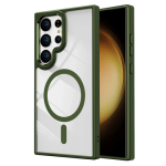 Transparent Shield with Magsafe Case for Samsung Galaxy S25 Ultra 5G - Green