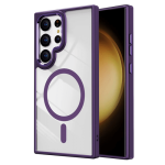 Transparent Shield with Magsafe Case for Samsung Galaxy S25 Ultra 5G - Purple