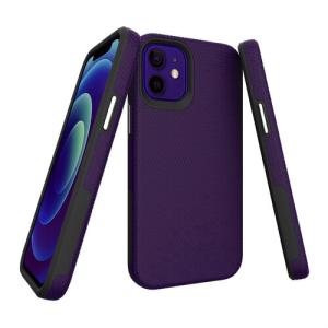 Triangle Shockproof Case with Anti Slip Grains for Apple iPhone 11 - Deep Purple
