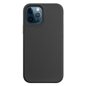 Triangle Shockproof Case with Anti Slip Grains for Apple iPhone 12 Pro Max - Black
