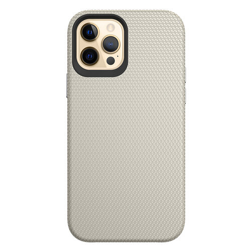 Triangle Shockproof Case with Anti Slip Grains for Apple iPhone 12 Pro Max - Golden