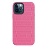 Triangle Shockproof Case with Anti Slip Grains for Apple iPhone 12 Pro Max - Hot Pink