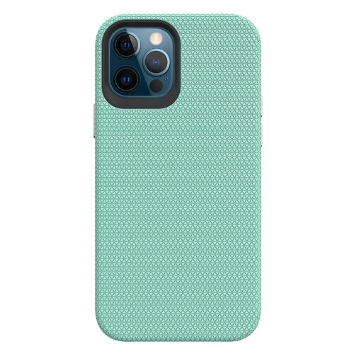 Triangle Shockproof Case with Anti Slip Grains for Apple iPhone 11 Pro Max - Teal
