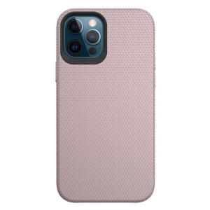Triangle Shockproof Case with Anti Slip Grains for Apple iPhone 12 Pro Max - Rose Golden