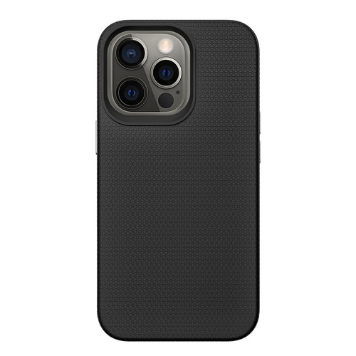 Triangle Shockproof Case with Anti Slip Grains for Apple iPhone 15 Pro Max - Black