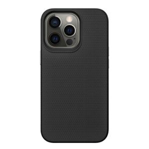 Triangle Shockproof Case with Anti Slip Grains for Apple iPhone 13 Pro / 14 Pro - Black