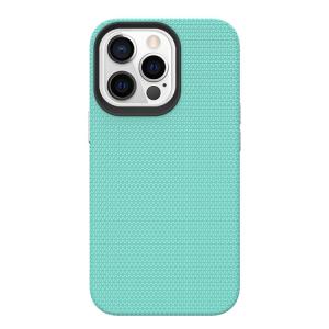 Triangle Shockproof Case with Anti Slip Grains for Apple iPhone 16 Pro Max - Mint