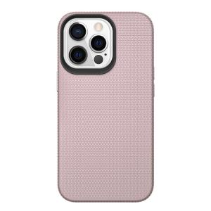 Triangle Shockproof Case with Anti Slip Grains for Apple iPhone 13 Pro Max / 14 Pro Max - Rose Golden