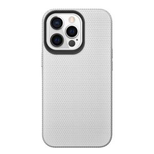 Triangle Shockproof Case with Anti Slip Grains for Apple iPhone 16 Pro Max - Silver