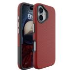 Triangle Shockproof Case with Anti Slip Grains for Apple iPhone 17 - Red
