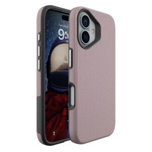 Triangle Shockproof Case with Anti Slip Grains for Apple iPhone 17 - Rose Golden