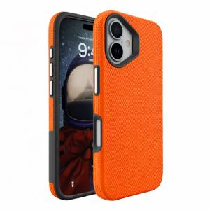 Triangle Shockproof Case with Anti Slip Grains for Apple iPhone 17 - Orange