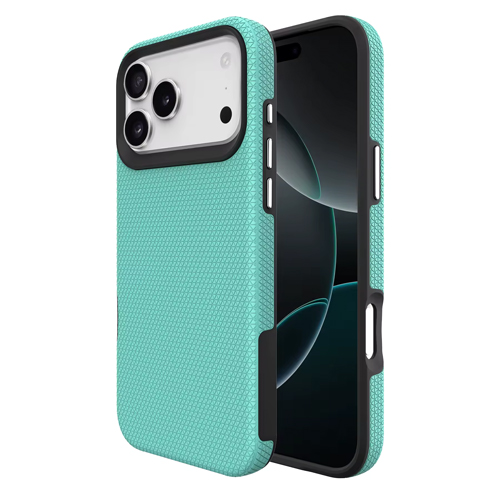 Triangle Shockproof Case with Anti Slip Grains for Apple iPhone 17 Pro Max - Mint