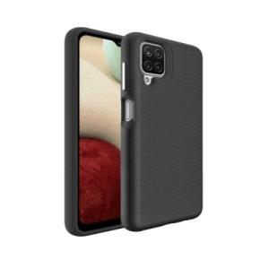 Triangle Shockproof Case with Anti Slip Grains for Samsung Galaxy A22 5G - Black