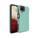 Triangle Shockproof Case with Anti Slip Grains for Samsung Galaxy A12 - Mint