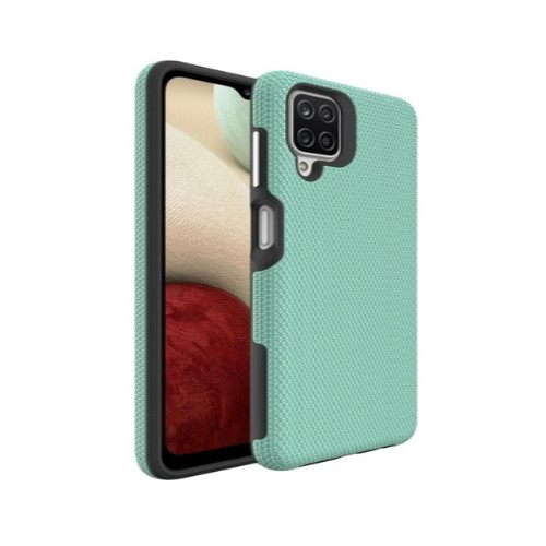Triangle Shockproof Case with Anti Slip Grains for Samsung Galaxy A12 - Mint