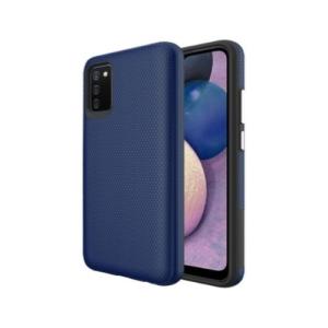 Triangle Shockproof Case with Anti Slip Grains for Samsung Galaxy A22 5G - Navy Blue