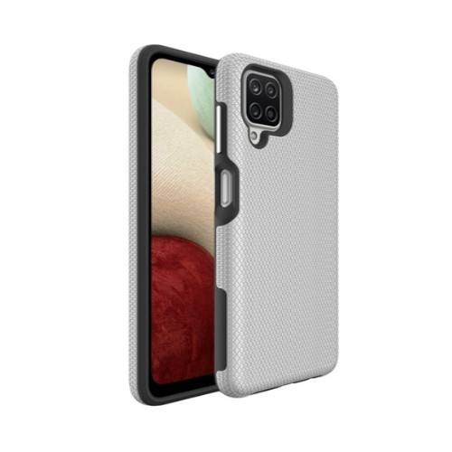 Triangle Shockproof Case with Anti Slip Grains for Samsung Galaxy A03 / A04 / A04E - Silver