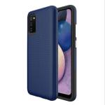 Triangle Shockproof Case with Anti Slip Grains for Samsung Galaxy A02S - Navy Blue