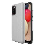 Triangle Shockproof Case with Anti Slip Grains for Samsung Galaxy A03S - Silver