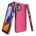 Triangle Shockproof Case with Anti Slip Grains for Samsung Galaxy A32 5G - Hot Pink