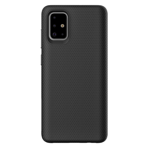 Triangle Shockproof Case with Anti Slip Grains for Samsung Galaxy A70 - Black