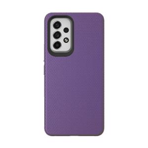 Triangle Shockproof Case with Anti Slip Grains for Samsung Galaxy A53 5G - Deep Purple