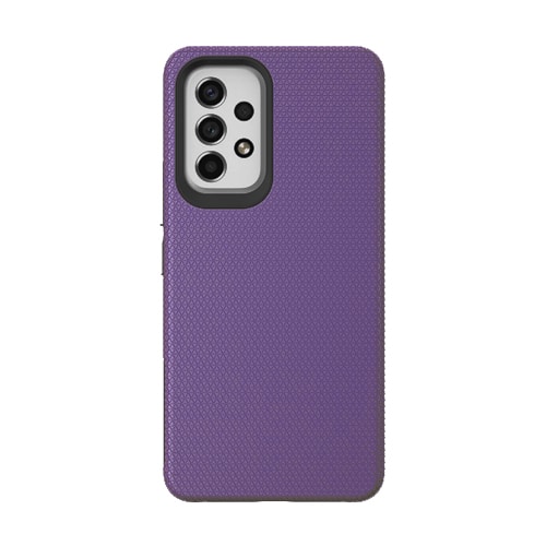 Triangle Shockproof Case with Anti Slip Grains for Samsung Galaxy A53 5G - Deep Purple