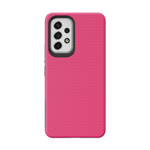 Triangle Shockproof Case with Anti Slip Grains for Samsung Galaxy A13 4G / 5G / A04S - Hot Pink