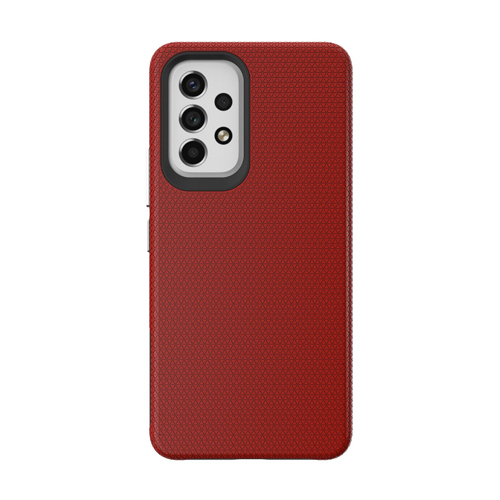 Triangle Shockproof Case with Anti Slip Grains for Samsung Galaxy A33 5G - Red