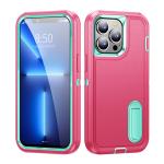 Triple Defense Anti-Drop Protection With Kickstand Case for Apple iPhone 13 Pro - Hot Pink