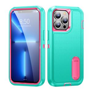 Triple Defense Anti-Drop Protection With Kickstand Case for Apple iPhone 13 Pro - Teal