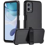 Triple Layer Protection Case & Belt Clip for Moto G Play (2024) - Black